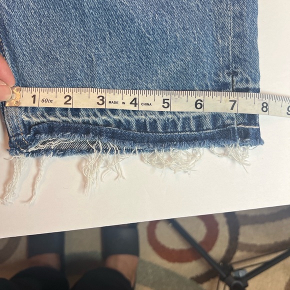 Aéropostale Low Rise Baggy Crop Jeans Size 14 Y2K Medium Wash Raw Hem Denim - Picture 10 of 12